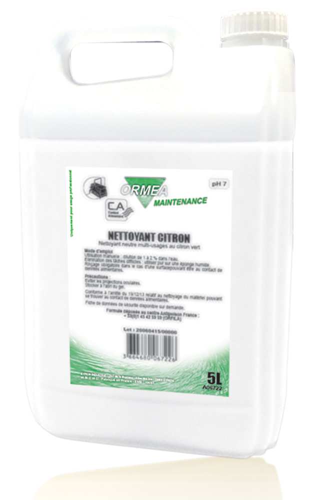 NETTOYANT CITRON Bidon 5L | Ormea