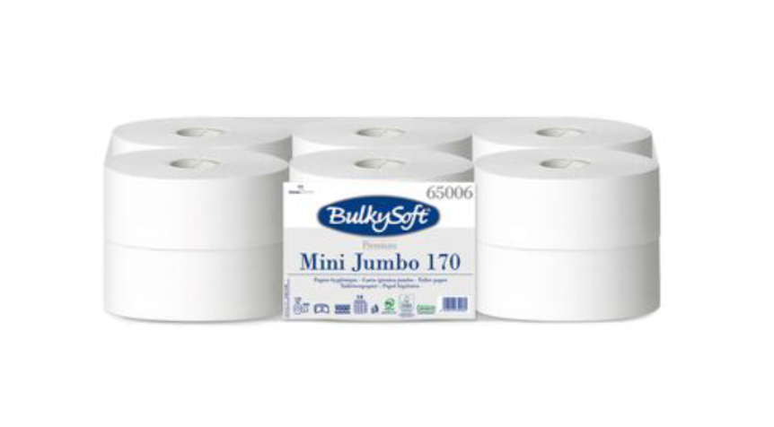 BulkySoft® premium mini jumbo toilet rolls - 485 sheets